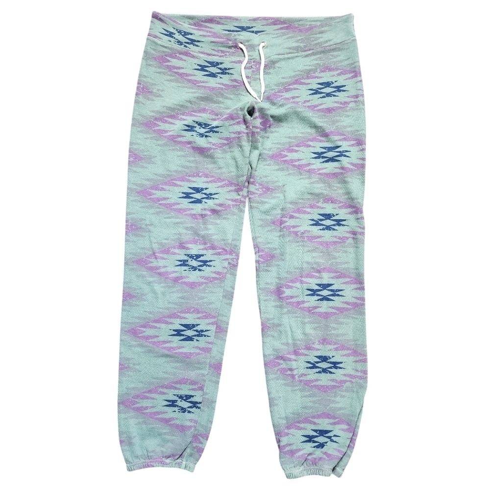 Monrow Aztec Pattern Joggers Size Medium - Picture 1 of 5